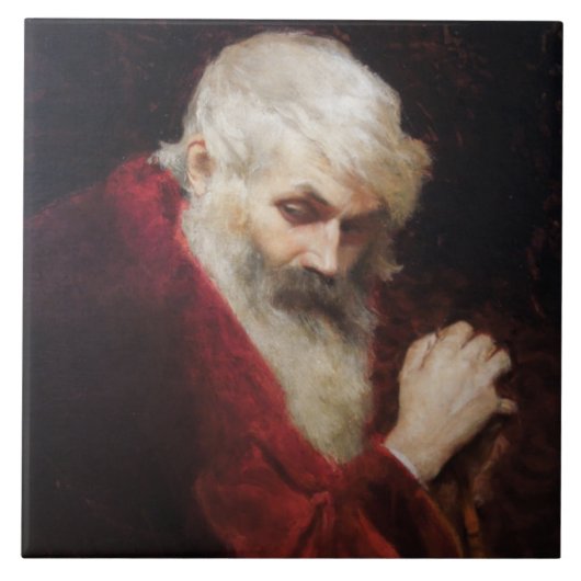 Alter Mann in einem Roten Coat (Weihnachtsmann) (W Fliese (Vorderseite)