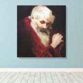 Alter Mann in einem Roten Coat (Weihnachtsmann) (W Leinwanddruck (Insitu (Holzboden))