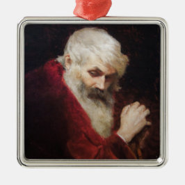 Alter Mann in einem Roten Coat (Weihnachtsmann) (W Ornament Aus Metall