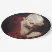 Alter Mann in einem Roten Coat (Weihnachtsmann) (W Pappteller (Schrägansicht)