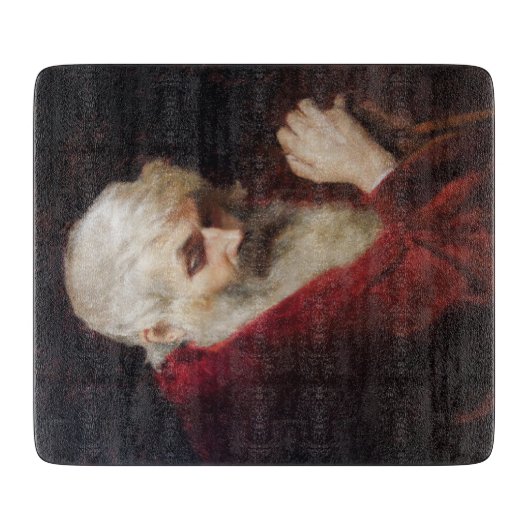 Alter Mann in einem Roten Coat (Weihnachtsmann) (W Schneidebrett (Vorderseite)