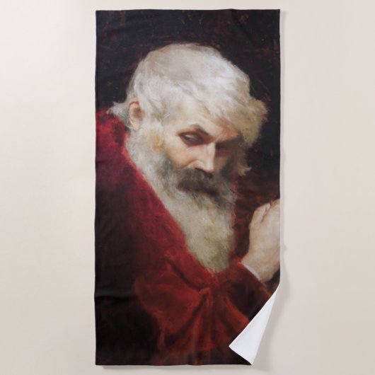 Alter Mann in einem Roten Coat (Weihnachtsmann) (W Strandtuch (Vorderseite)