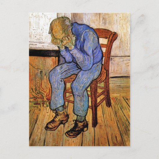 Alter Mann in Sorrow von Vincent van Gogh 1890 Postkarte (Vorderseite)