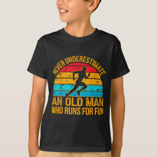 Alter Mann Laufen Humor Fitnessliebhaber Lustiger T-Shirt