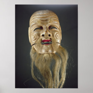 Alter Mann-Maske, Noh Theater Poster