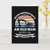 Alter Mann mit Ausgrabungsgraben Funny Gift Vater Karte (Gelbe Blume)