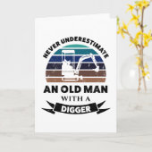 Alter Mann mit Digger Funny Gift Vater Karte (Gelbe Blume)
