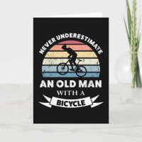Alter Mann mit einem Bicycle Funny Gift Vater