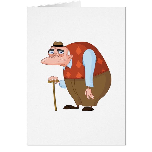 Alter Mann mit einem Stock (Vorne)