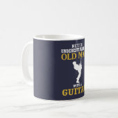 Alter Mann - mit einer Gitarre Kaffeetasse (Vorderseite Links)