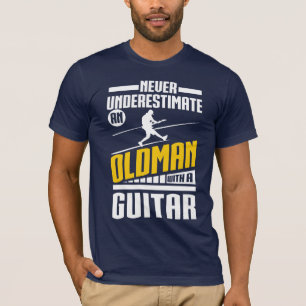Alter Mann mit einer Gitarre T-Shirt