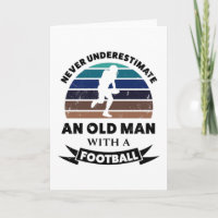 Alter Mann mit Football Funny Gift Vater