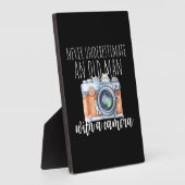 Alter Mann mit Kamera Fotoplatte (Seite)