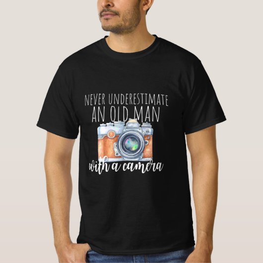 Alter Mann mit Kamera T-Shirt (Vorderseite)