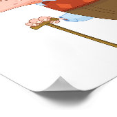 Alter Mann mit Kanone Poster (Ecke)