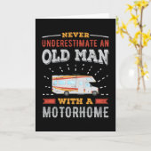 Alter Mann mit Motorhome Retro RV Geschenk Vater Karte (Gelbe Blume)