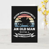 Alter Mann mit Motorrad Funny Gift Vater Karte (Gelbe Blume)