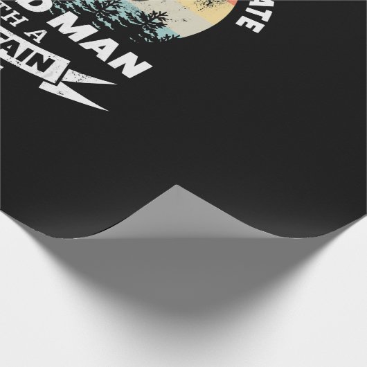 alter Mann mit Mountainbike mtb Geschenkpapier (Ecke)