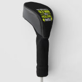 Alter Mann mit Pickleball Paddle Funny Senior Men Golf Headcover (angewinkelt)
