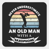 Alter Mann mit Saxophone Funny Gift Vater