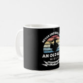 Alter Mann mit Set Drums Funny Geschenk Vater Kaffeetasse (Vorderseite Links)