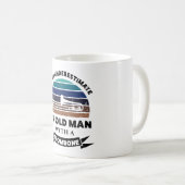Alter Mann mit Trombone-Vater Kaffeetasse (VorderseiteRechts)