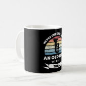 Alter Mann mit Tuba Funny Music Geschenk Vater Kaffeetasse (Vorderseite Links)