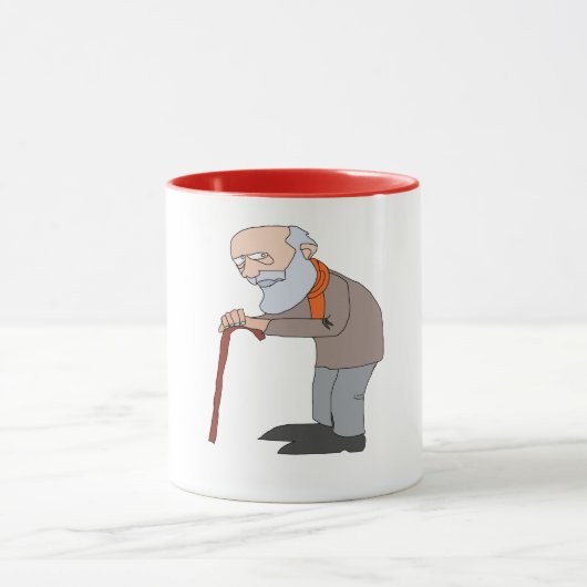 alter Mann mug2 Tasse (Zentrum)