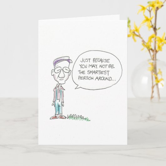 Alter Mann nicht klug Karte (Gelbe Blume)