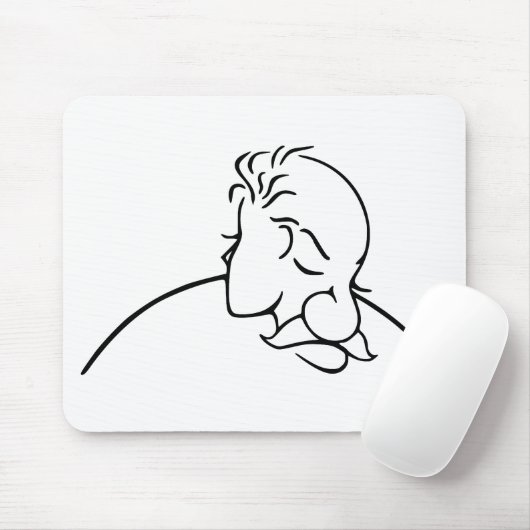 Alter Mann oder junge Dame optische Täuschung Mousepad (Mit Mouse)