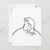 Alter Mann oder junge Dame optische Täuschung Postkarte (Vorne/Hinten)