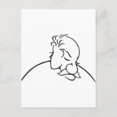 Alter Mann oder junge Dame optische Täuschung Postkarte (Vorderseite)