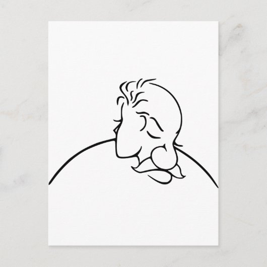 Alter Mann oder junge Dame optische Täuschung Postkarte (Vorderseite)