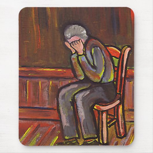 ALTER MANN-SCHREIEN MOUSEPAD (Vorne)