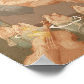 Alter Mann Sinking Schiff Open Sea Nautical Art Poster (Ecke)