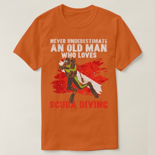 Alter Mann Taucher 3 T-Shirt (Design vorne)