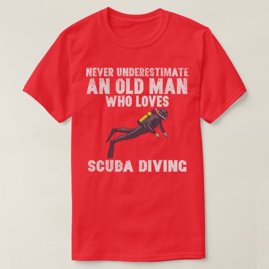 Alter Mann Taucher 4 T-Shirt (Design vorne)