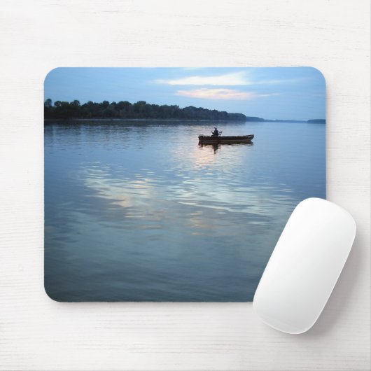 Alter Mann und Fluss Mousepad (Mit Mouse)
