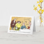 Alter Mann und seine Jubiläumskarte "Trophy" der E Karte (Gelbe Blume)