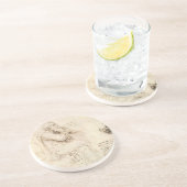 Alter Mann und Wasserskizze von Leonardo da Vinci Untersetzer (Seite)