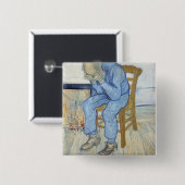 Alter Mann Vincent van Goghs | in der Sorge Button (Vorne & Hinten)