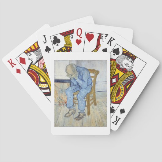Alter Mann Vincent van Goghs | in der Sorge Spielkarten (Rückseite)