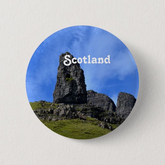 Alter Mann von Storr auf der Insel von Skye Button (Vorderseite)