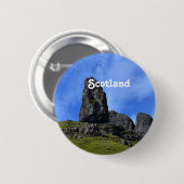 Alter Mann von Storr auf der Insel von Skye Button (Vorne & Hinten)