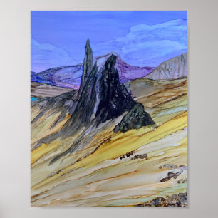Alter Mann von Storr Skye Poster