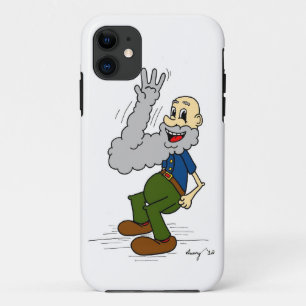 Alter Mann Waving Bart Cartoon iPhone 5 Fall Case-Mate iPhone Hülle