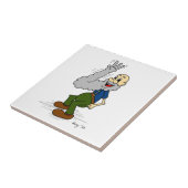 Alter Mann Waving Bart Tile Fliese (Seite)