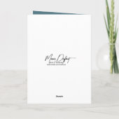 Alter Mann Weihnachten mit Kaninchen Karte (Rückseite)