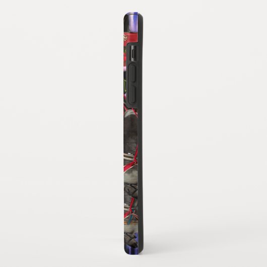 Alter Mann, Weihnachtsmann und Rentier Case-Mate iPhone Hülle (Hinten/Links)