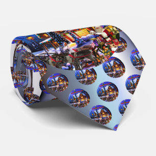 Alter Mann, Weihnachtsmann und Rentier Krawatte